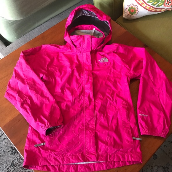 hot pink north face coat